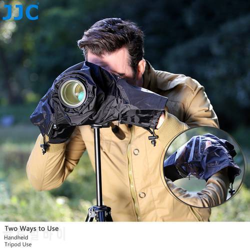 JJC Portable Camera Rain Cover Rain Shade Waterproof Raincoat Raincover DSLR Camera Accessories for Canon Nikon Sony Olympus