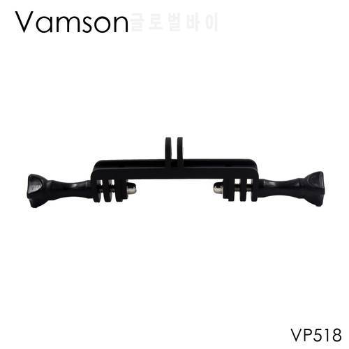 Vamson for Go pro Accessories Double Bracket Bridge Mount for Gopro Hero 10 9 8 7 6 5 4 for DJI OSMO Yi 4K Tripod Action Camera