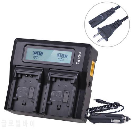 1Pcs Tectra NP-FH70 NP FH70 NPFH70 Camera LCD Rapid Dual Charger for Sony NP-FH30 Cyber-shot DSC-HX1 Alpha DSLR-A230 Series