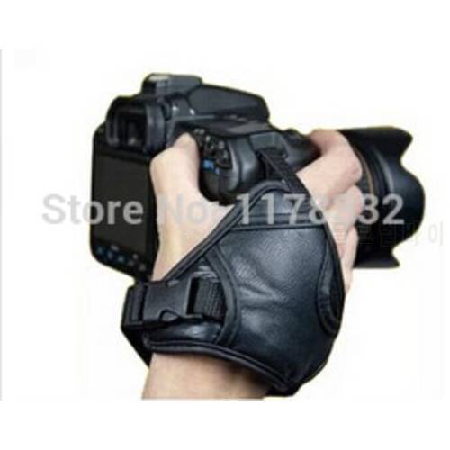 2PCS Camera Black Leather Soft Wrist Strap/Hand Grip for Canon Nikon Sony Pentax Minolta Panasonic Olympus Kodak SLR/DSLR