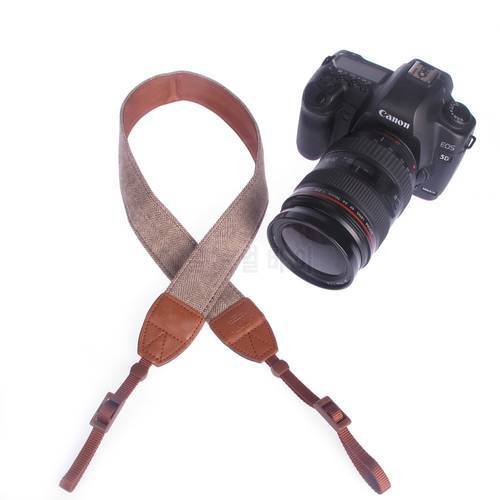 High Quality Brown Gray Color Universal Camera Strap Shoulder Neck Vintage Strap Belt for Sony Nikon Canon Olympus DSLR Camera
