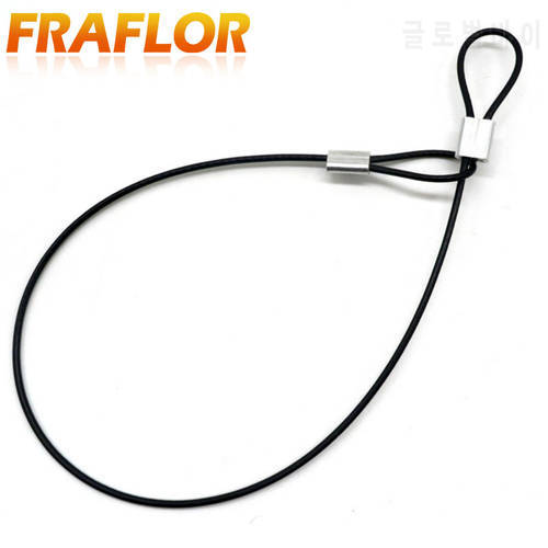 Multipurpose Black/Silver Anti-lost Wire Rope 20cm Safety Strap Stainless Steel Tether Lanyard Wrist Hand For GoPro SportsCamera