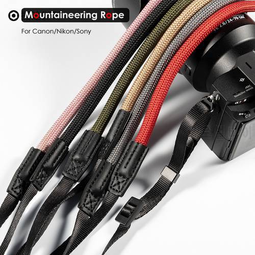 Hard-Woven Colorful Mountaineering Nylon Rope Camera Shoulder Neck Strap Belt for DSLR Canon Nikon Olympus Pentax Sony SLR