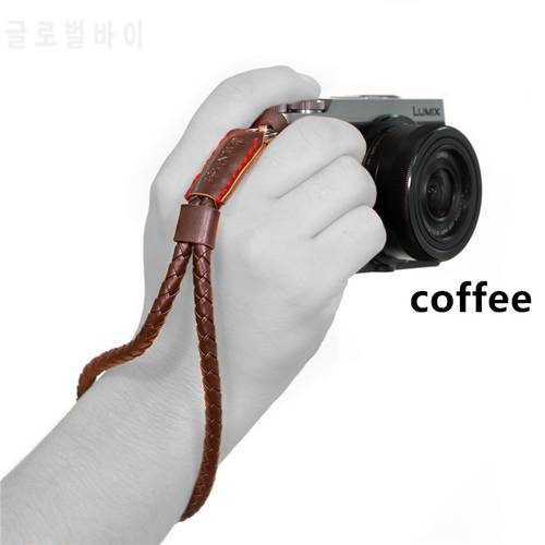 1pcs 100% New PU Digital Camera Carry Wrist Strap Band for canon nikon sony SLR Camera black/coffee