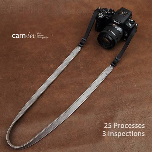 cam-in CS183 2250-2259 Universal Camera Cowskin Strap Neck Shoulder Cowhide General Adjustable Leather Belt 82~104cm length