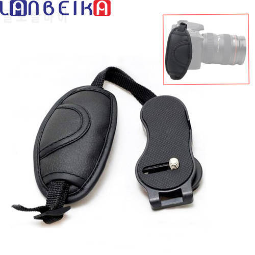 LANBEIKA Faux Leather Camera Hand Grip Wrist Strap Belt Bag Holder For Canon For Nikon For Sony For Olympus SLR DSLR Camera