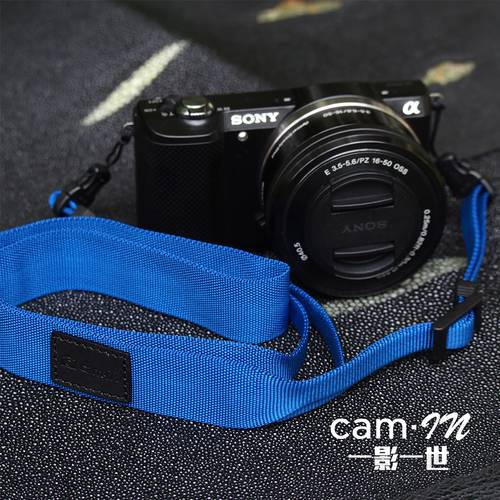 cam-in 1851-1861 Cotton tape Cow Leather Universal Camera Strap Neck Shoulder Carrying Cotton Cloth General Adjustable Belt
