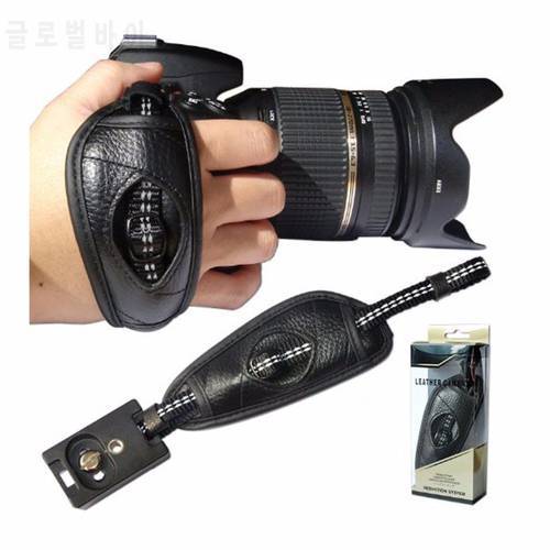 Professional Camera Strap Hand Grip Genuine Leather Wrist Strap Belt for Canon Nikon Sony Pentax Olympus Panasonic DSLR Camera