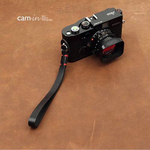 Cam-in 3011-3017 Cowskin Camera Wrist Strap Cowhide Leather DSLR Spire Lamella Hand Belt Photography Accessory 7 Colors
