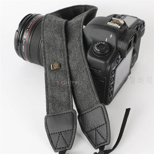 Retro Elegant Durable Cotton Leather Adjustable Camera DSLR Strap Shoulder Neck Soft Belt for Canon Nikon Sony Pentax SLR