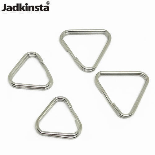Jadkinsta 10PCS 12mm 15mm Stainless Steel Camera Strap Buckle Triangle Rings Hook Replacement Ring For Digital Camera Strap