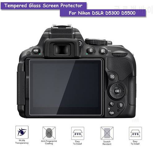 9H Tempered Glass LCD Screen Protector Shield Real Glass Film for Nikon DSLR D5300 D5500 D5600 Camera Accessories