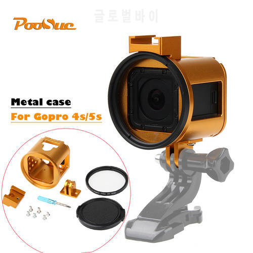 Top housing Cover Aluminum Cage Protective Case for GoPro Hero 4 Session Go Pro hero 4s Action Camera Accessory