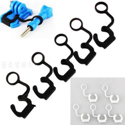 5pcs White Soft Silicone Rubber Lock Plug Silicone Shackle Lock Catches Anti-Buckle For GoPro Hero 3 Accessories