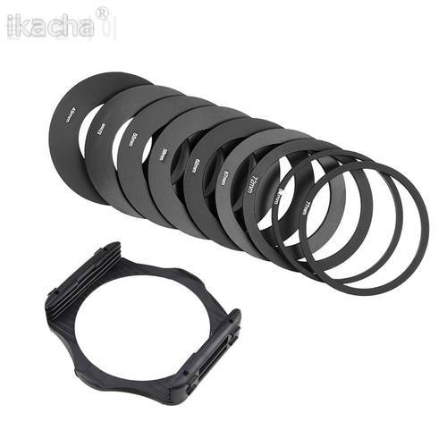 2 In 1 Camera Square Filter Adapter Ring Metal Ring Lens Adapter for Cokin P Series Filter Holder 49 52 55 58 62 67 72 77 82mm