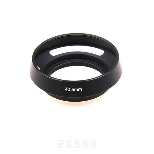 40.5mm Screw-in metal tilted vented Lens Hood For Fujifilm Olympus Panasonic Canon Sony Nikon camera Lens