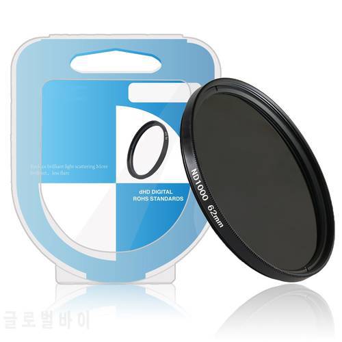 49 52 55 58 62 67 72 77mm ND 1000 Neutral Density Photography filter for canon nikon DSLR Camera with box *