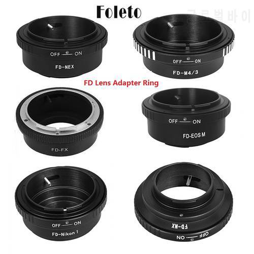 Foleto FD Lens Adapter Ring for Canon FD FL Lens To Micro 4/3 M43 Olympus EOS-M NIKON 1 FX NX Panasonic Sony nex 5 7 j1 camera