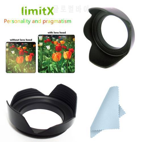 limitX 55mm Flower Lens Hood for Sony FDR-AXP55 FDR-AX40 FDR-AX53 FDR-AX55 AX40 AX53 AX55 AXP55 Camcorder
