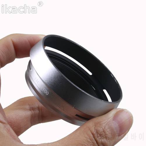 Silver 49mm Lens Adapter Ring + Metal Lens Hood For Fujifilm Fuji X100 X70 X100S X100T Replace LH-X100
