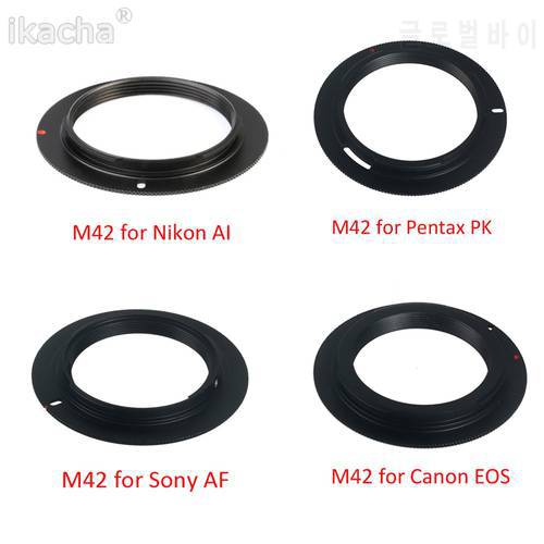 New Metal M42 Lens Adapter Ring Mount for M42 to for EOS AI AF PK for Canon Nikon Sony Pentax Camera