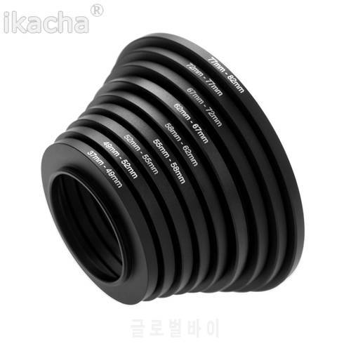 Hot Sale 37 49 52 55 58 62 67 72 77 82 mm Lens Step Up Down Ring Filter All Camera Adapter Set