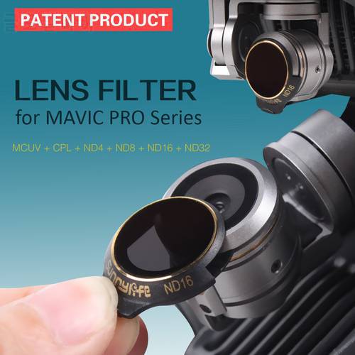 NEW Arrival Lens Filter Kit MCUV CPL ND4 ND8 ND16 ND32 for DJI MAVIC PRO & PLATINUM & WHITE Lens/Camera Filter Free Shipping