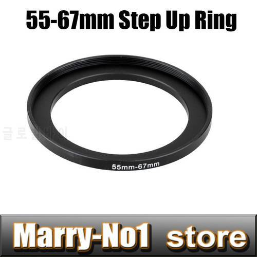Free shipping Black Step Up Filter Ring Lens Ring 55mm to 67mm 55mm-67mm 55-67mm