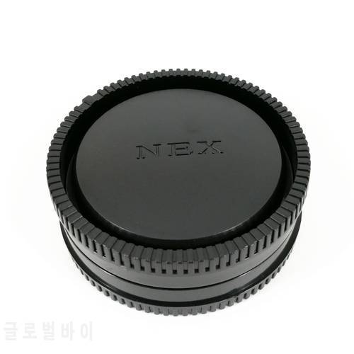Rear Lens Cap Cover + Camera Front Body Cap for Sony FE E Mount NEX 7 A6100 A6300 A6400 A6500 A1 A7C A7 A7R III IV V A9 ZV-E10