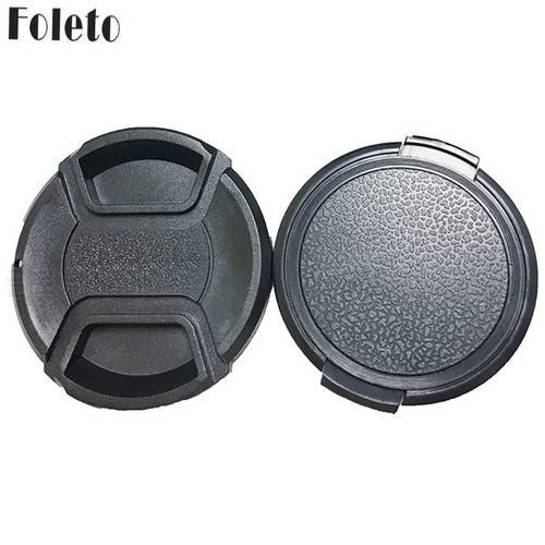Foleto Lens Cap Cover Snap On Center Pinch Lens Protective 49 52 55 58 62 67 72 77 82mm Universal for Canon Nikon Sony a Pentax