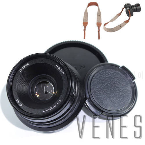 Venes 25mm F1.8 HD.MC Manual Focus Lens for Micro Four Thirds Micro 4/3 mount Cameras GX8 for Nex mount Cameras A6300