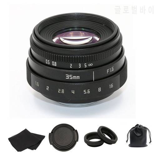 New Arrival 35mm f1.6 C mount camera CCTV Lens II for Sony NEX E-mount camera & Adapter bundle black free shipping