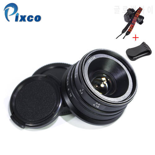 Pixco for NEX M4/3 25mm F1.8 HD.MC Manual Focus Lens for E Mount / for Micro 4/3 Cameras G1, G2, G3, G4, G5, G6, G7, GF1, GF2