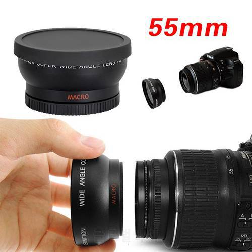 55mm 0.45X Super Macro Wide Angle Fisheye Macro photography Lens for Canon NIKON Sony PENTAX DSLR SLR Camera 55MM thread lens