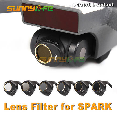 Sunnylife Camera Lens Filter CPL MCUV ND4 ND8 ND16 ND32 Filter Set for DJI SPARK Not Affect Gimbal Self-inspection