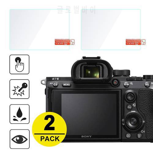 2x Tempered Glass Screen Protector for Sony A7 II III A7S A7R IV A99 A9 A6300 A6000 A5000 A6400 RX100 NEX-7/6/5/3N A33 A35 A55