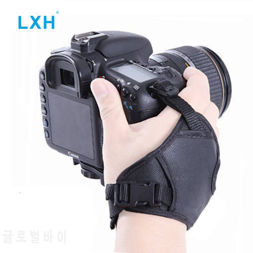 LXH PU Camera Strap Hand Grip Wrist Strap with 1/4