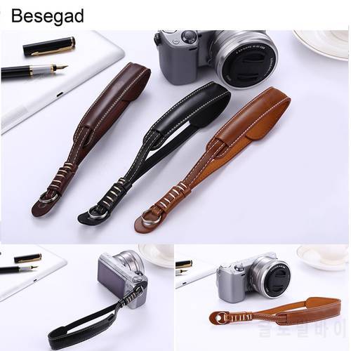 Besegad X5-M Model PU Leather Camera Hand Wrist Strap Belt Armband for Micro-SLR SLR DSLR Leica Sony Nikon Canon Accessories