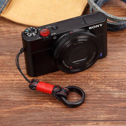 LXH Vintage Wooden Camera Finger Ring Straps Hand Lanyard For Sony Canon Nikon DSLR Camera For GoPro Hero 7 6 Camera For iPhone
