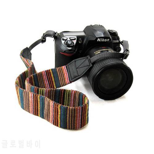 Digital Camera SLR DSLR Neck Shoulder Color Stripes Strap Belt Vintage