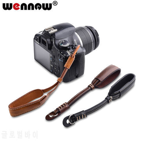 Wennew DSLR Camera Wrist Hand Strap PU Leather Lanyard for Nikon Canon SONY Fujifilm Olympus Panasonic Pentax Black Brown Coffee