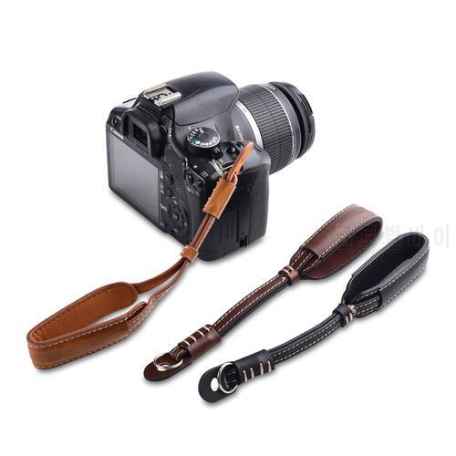 Camera PU Wrist Strap Double Leather Hand Grip Lanyard For Sony Olympus Nikon Fujifilm XT4 XT3 X-T2 Canon EOS R 4000D 1300D 800D