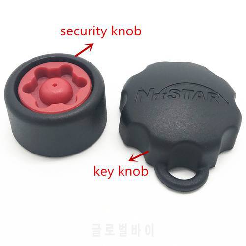 Mixed Combination Anti Theft Pin-Lock Security Knob and Key Knob for 1 inch Diameter B Size Duoble Socket Arm
