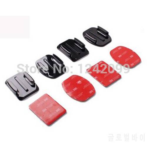 SJ4000 Helmet Mount Flat Mounts+Curved Mounts+3M Adhesive Pads VHB For Xiaomi Yi 4K Mijia Mini Gopro Hero 110987 EKEN H9R SJ8/6