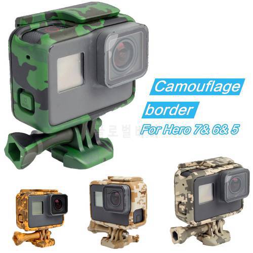 Side Open Protective Camouflage Border Frame Case for GoPro Hero 7 6 5 Black Sports Cam for Go Pro 7 6 5 Action Camera Accessory