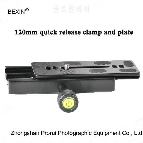 QR120 camera adapter clamp quick release clamp long plate mount clamp telephoto clamp for Arca standard tripod head camera