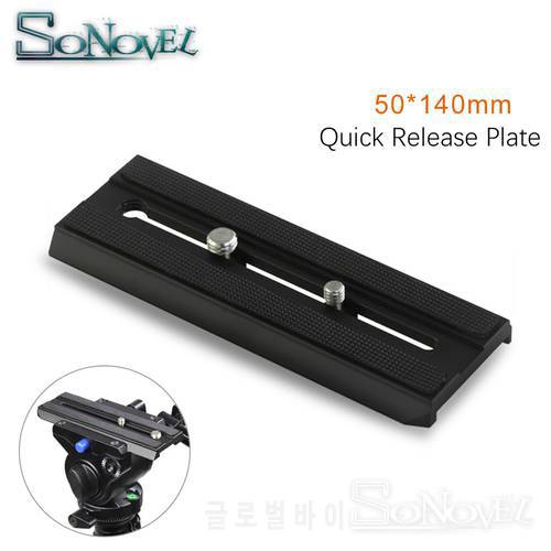 50*140mm Quick Release Plate Sliding 501PL Plus Rapid Connect Base for Manfrotto 501 503 701HDV MH055M0-Q5 1/4 3/8 Screw