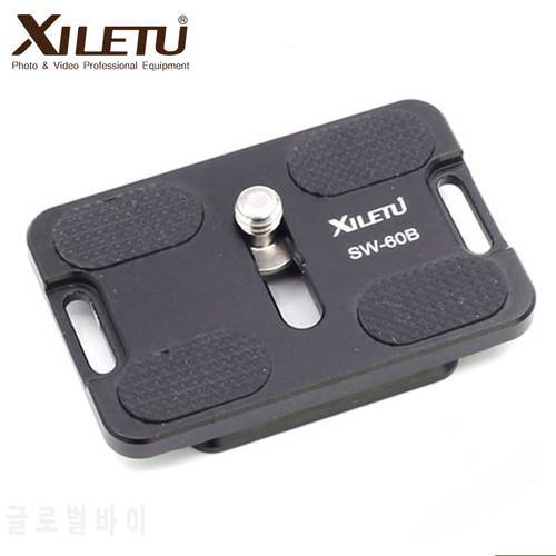 XILETU SW-60B Quick Release Plate QR Mounting Adapter Bracket Plate With Wrist strap Hole For Arca Manfrotto Gitzo KIRK RRS