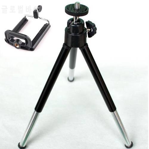 Mini 2 Section Tripod With Phone Clip For Huawei Samsung Tripods Lightweight Tripod Stand Mount for Xiaomi Tripods Monopod Gift