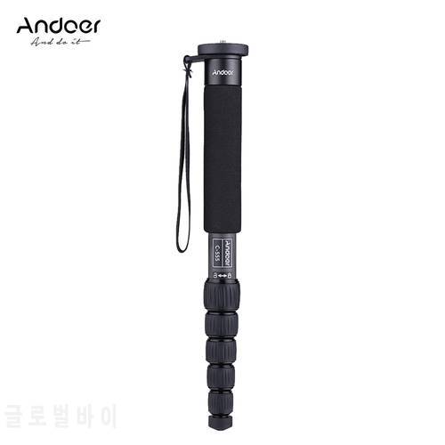 Andoer Carbon Fiber Camera Monopod Unipod Stick 6-Section for Nikon Canon Sony Pentax Camcorder Video Stuido Photography